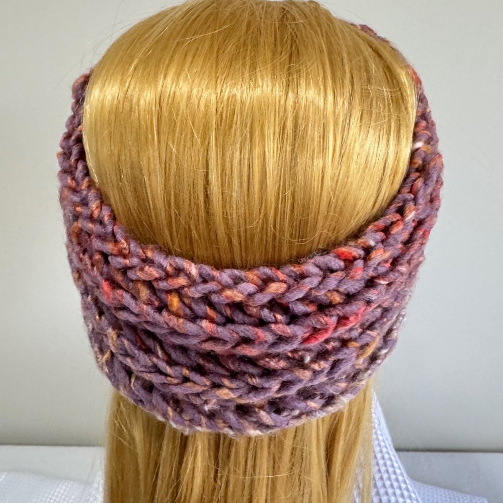 HANDMADE Chunky Twist Ribbed Crochet Ear Warmer Headband - Picture 4 of 6